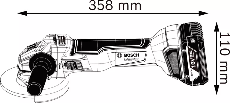 AKU BRUSILICA KUTNA BOSCH GWS 18V 10 18 V SOLO MODEL agropower 947682315 AgroPower Vrtni alati i strojevi