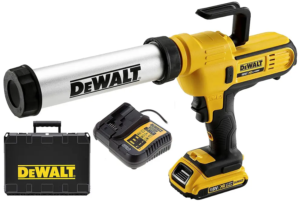 AKU PIŠTOLJ ZA KARTUŠE DEWALT DCE571D1-QW 18V XR 400ML 2AH S PUNJAČEM U KOFERU TSTAK