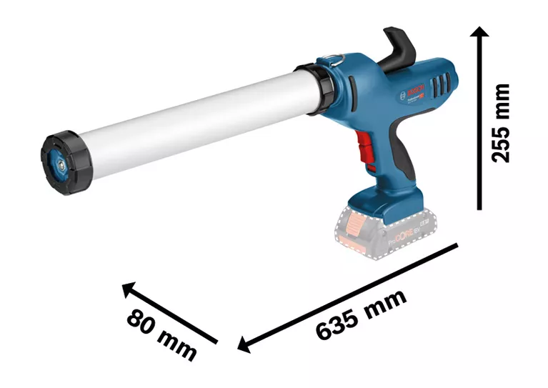 AKU PISTOLJ ZA KARTUSE I VRECICE BEZ BATERIJE 3.5KN 9MMS 400ML GCG 18V 600 PROFESSIONAL BOSCH agropower 072783980 AgroPower Vrtni alati i strojevi