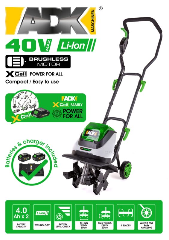 ADK AKUMULATORSKA KOPACICA 40V 30 SF8G601 2 x 4.0 Ah Xcell agropower 325325325 AgroPower Vrtni alati i strojevi