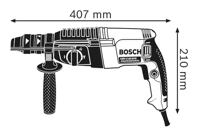 ELEKTRICNA BUSILICA UDARNA 800W GBH 2 26 DFR BOSCH PROFESSIONAL agropower 785108766 AgroPower Vrtni alati i strojevi