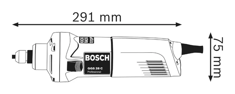 GGS 28 C – RAVNA BRUSILICA NAZIVNA PRIMLJENA SNAGA 650 W PROMJER VRATA VRETENA 43 MM agropower 257934618 AgroPower Vrtni alati i strojevi