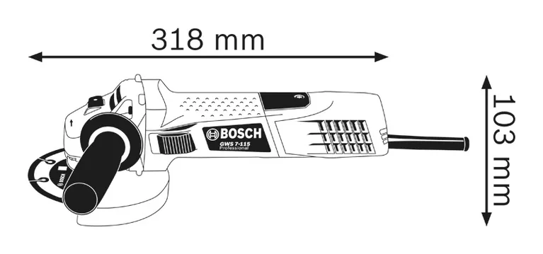 GWS 7 115 BOSCH BRUSILICA ELEKTRICNA KUTNA 720W 115MM agropower 212629500 AgroPower Vrtni alati i strojevi