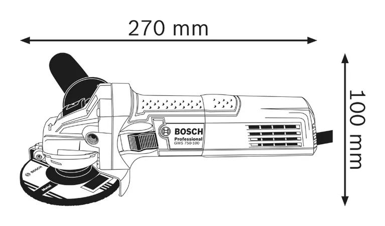 GWS 750 125MM BOSCH BRUSILICA ELEKTRICNA KUTNA 750W 125MM agropower 162776640 AgroPower Vrtni alati i strojevi