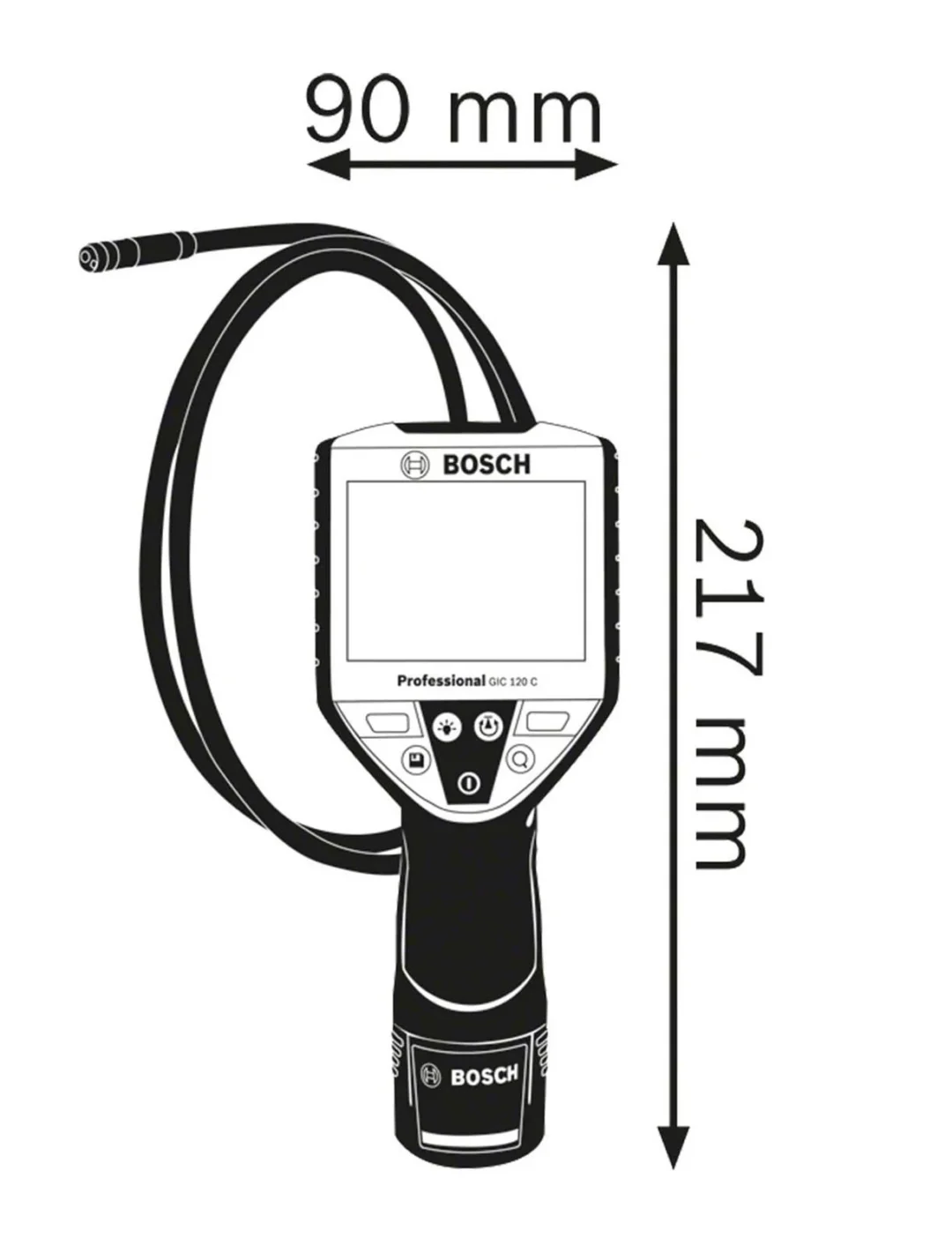 INSPEKCIJSKA KAMERA ZA CIJEVI BOSCH GIC 120 C KABEL MICROSD KARTICA 1×120V 2.0AH L BOXX agropower 728748096 AgroPower Vrtni alati i strojevi