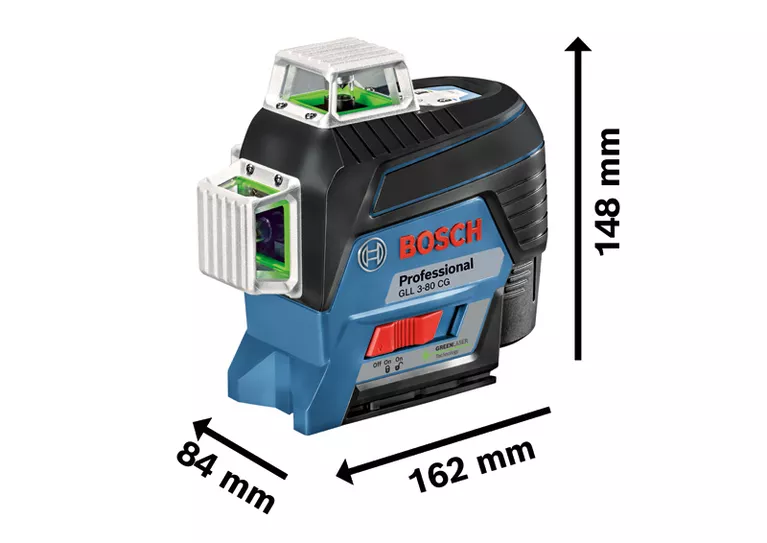 LASERSKI NIVELIR KRIZNI BOSCH GLL 3 80 CG DRZAC BM1 CILJNA PLOCA 2x12V 2.0AH ZASTITNA TORBA L BOXX agropower 652239090 AgroPower Vrtni alati i strojevi