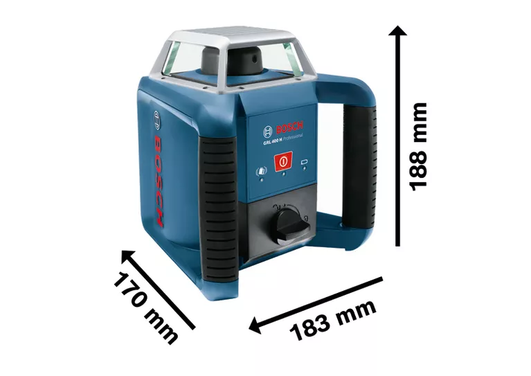 ROTACIJSKI LASER BOSCH GRL 400 H STATIV BT152 PRIJAMNIK LR1 MJERNA LETVA GR2400 1×90V 6LR61 2×15V LR20 D KOVCEG agropower 684453527 AgroPower Vrtni alati i strojevi