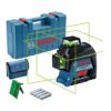 LASERSKI NIVELIR KRIŽNI BOSCH GLL 3-80 G + CILJNA PLOČA + 4×1,5V LR6 (AA) + ZAŠTITNA TORBA + KOVČEG