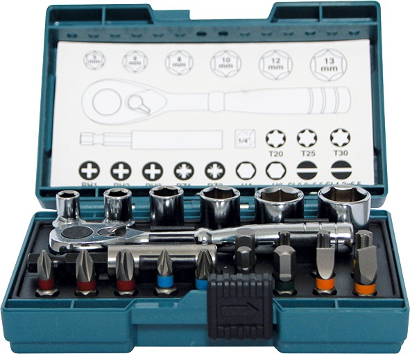 Makita 21 djelni set bitova s racnom B 54081 AgroPower Vrtni alati i strojevi