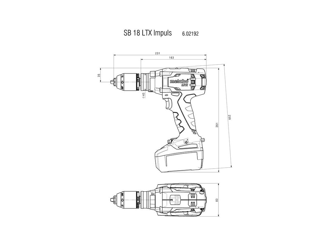 METABO AKU BUSILICA UDARNA SB 18 LTX IMPULS SET 3x4Ah agropower 087729413 AgroPower Vrtni alati i strojevi