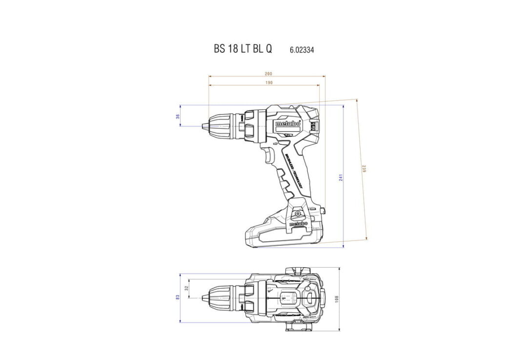 METABO AKU BUŠILICA/ODVIJAČ BS 18 LT BL Quick - Slika 5