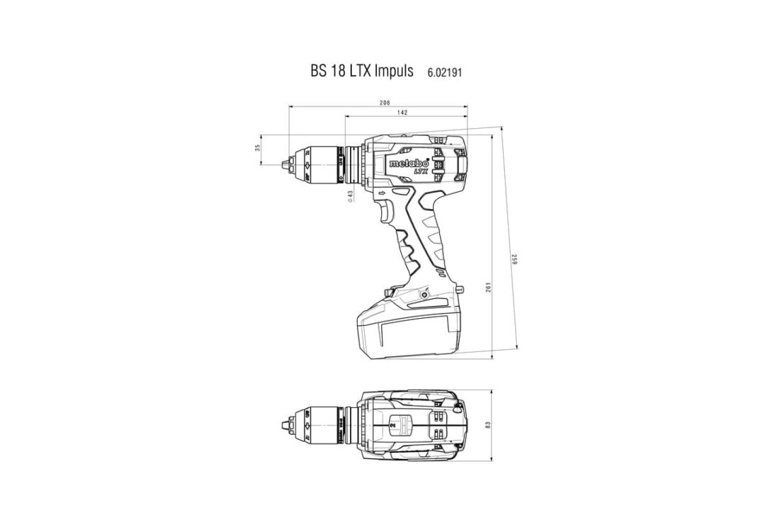 METABO AKU BUŠILICA/ODVIJAČ UDARNA BS 18 LTX Impuls - Slika 6