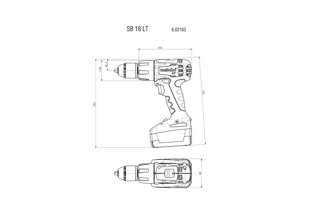 METABO AKU BUŠILICA/ODVIJAČ UDARNA SB 18 LT - Slika 4