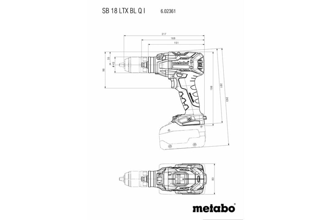 METABO AKU BUŠILICA/ODVIJAČ UDARNA SB 18 LTX BL Q I - Slika 3