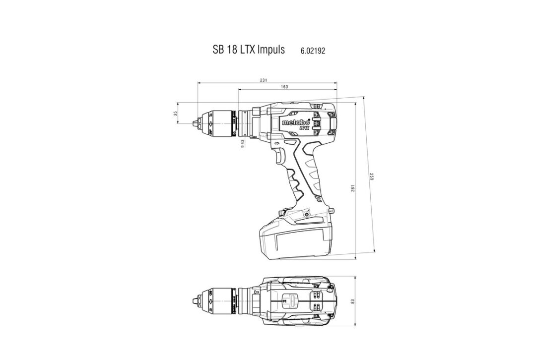 METABO AKU BUŠILICA/ODVIJAČ UDARNA SB 18 LTX Quick - Slika 3