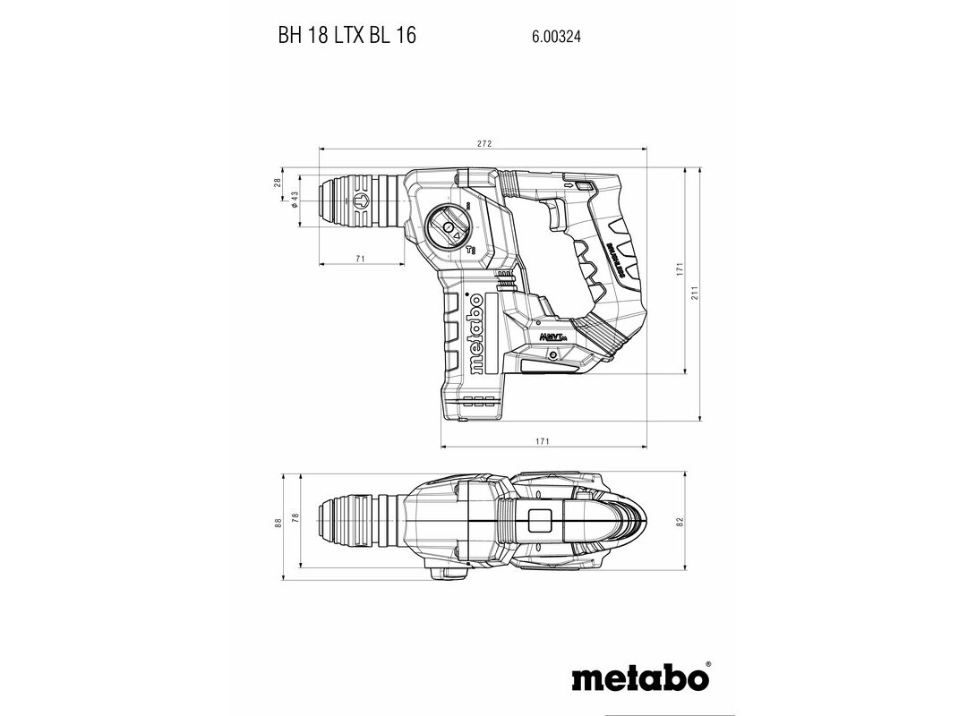 METABO AKU CEKIC BUSECI BH 18 LTX BL 16 agropower 446940860 AgroPower Vrtni alati i strojevi