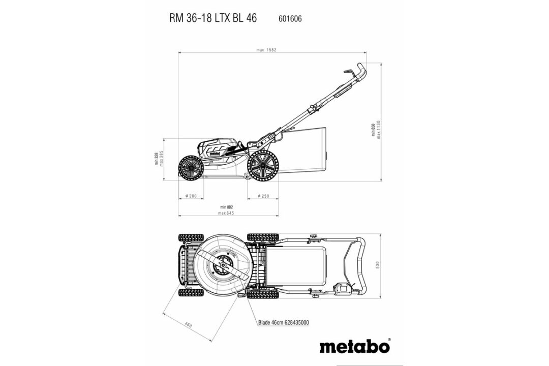 METABO AKU KOSILICA ZA TRAVNJAK RM 36-18 LTX BL 46 - Slika 11
