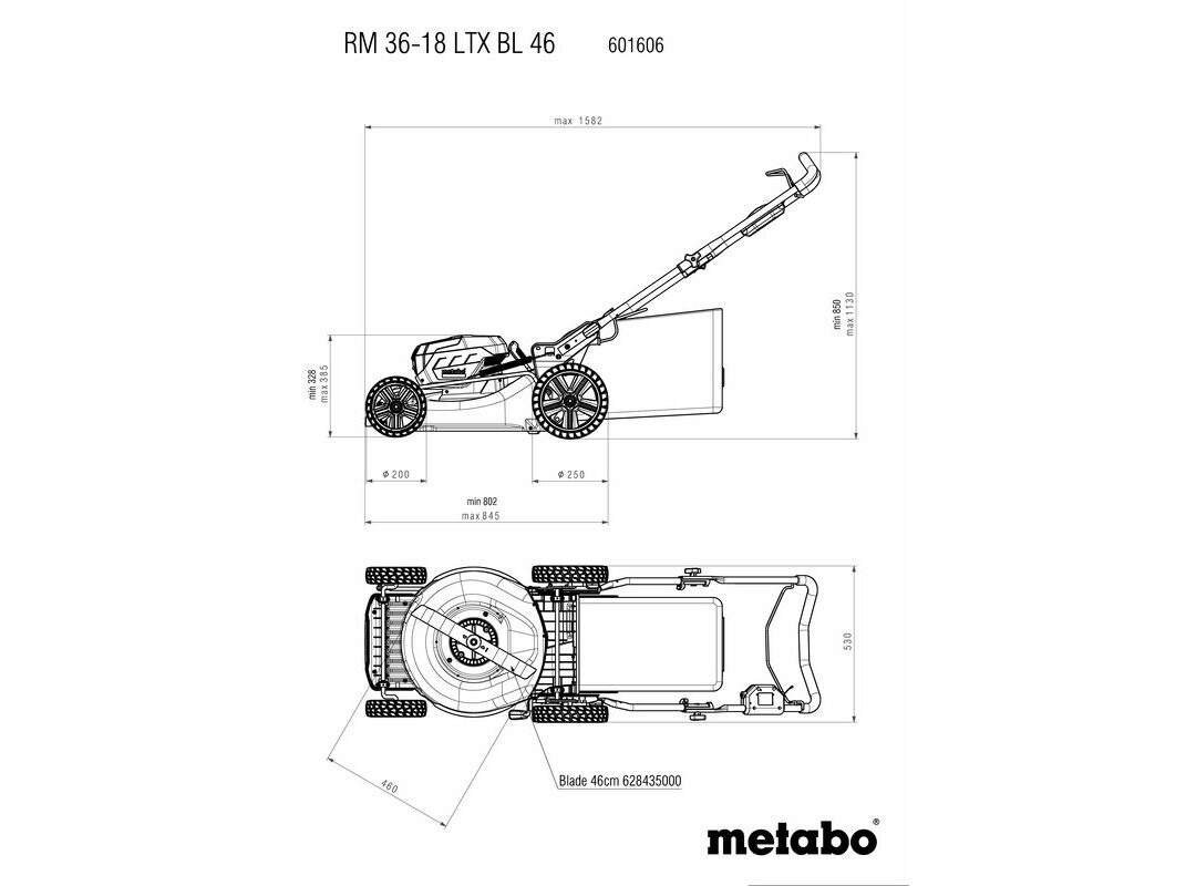 METABO AKU KOSILICA ZA TRAVNJAK RM 36 18 LTX BL 46 agropower 418909775 AgroPower Vrtni alati i strojevi