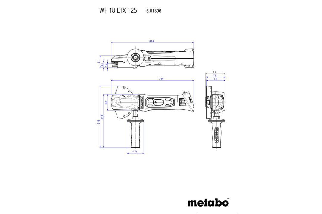 METABO AKU KUTNA BRUSILICA W18 LTX 125 - Slika 4