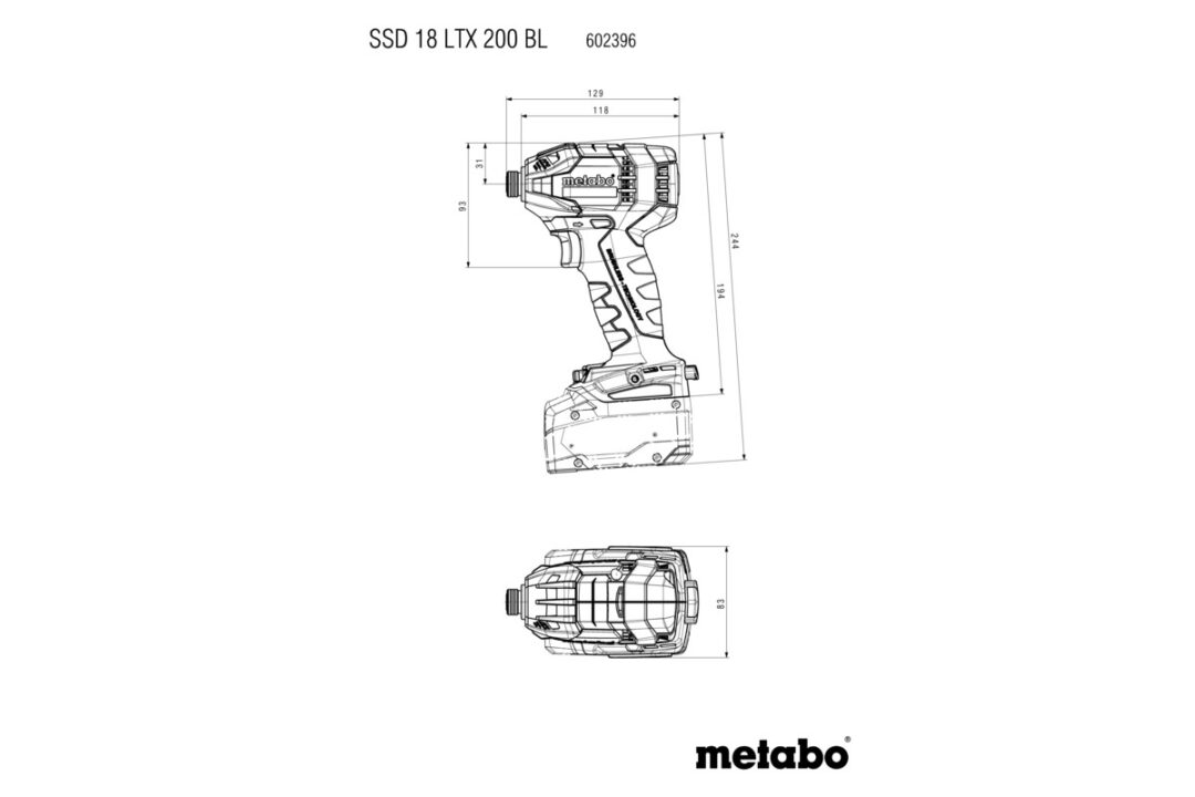 METABO AKU ODVIJAČ UDARNI SSD 18 LTX 200 BL - Slika 3