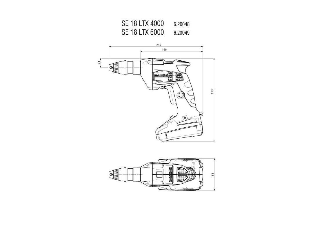 METABO AKU ODVIJAC ZA KNAUF SE 18 LTX 6000 2x2Ah agropower 306126750 AgroPower Vrtni alati i strojevi