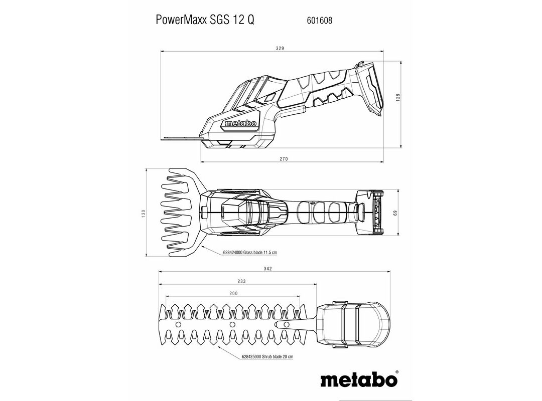 METABO AKU SKARE ZA GRMLJE I TRAVU POWERMAXX SGS 12 Q agropower 320738065 AgroPower Vrtni alati i strojevi