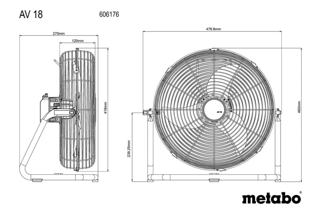 METABO AKU VENTILATOR AV 18 - Slika 3
