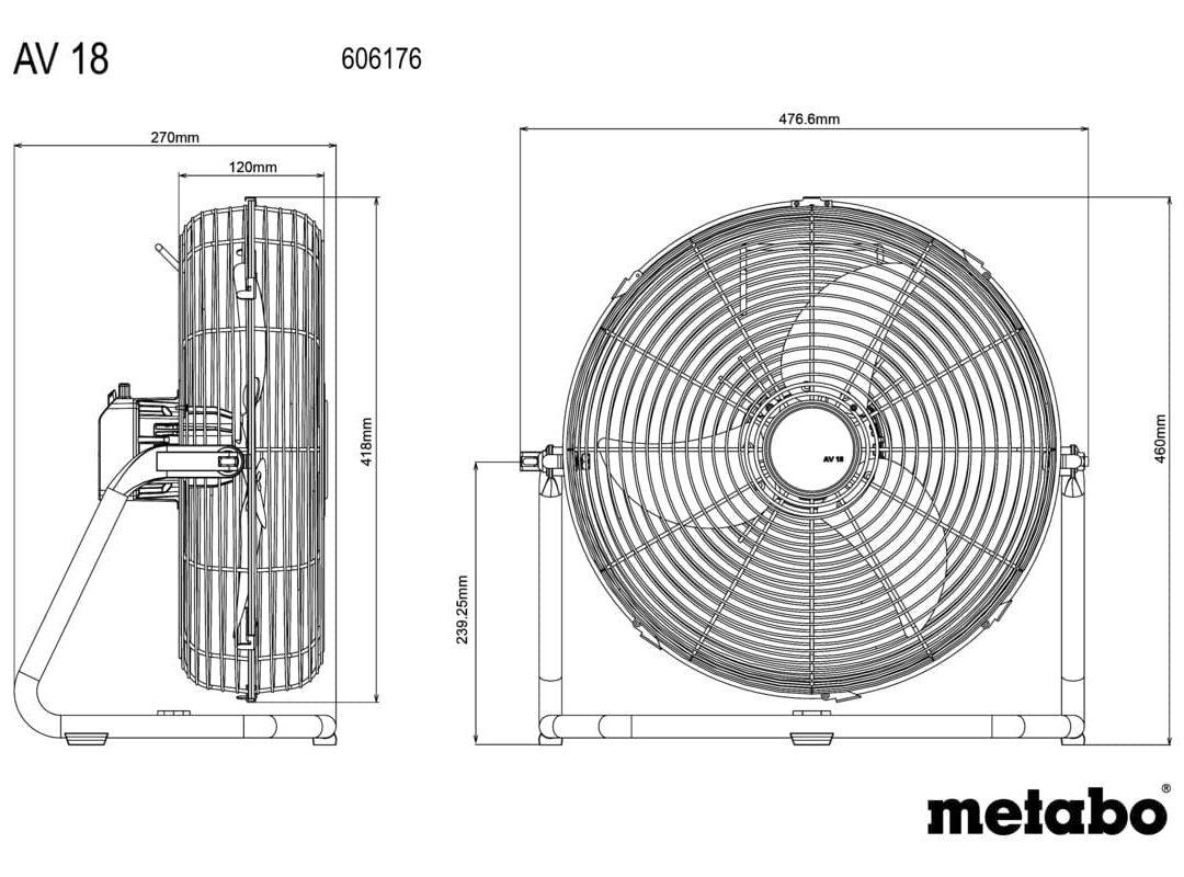 METABO AKU VENTILATOR AV 18 agropower 334016238 AgroPower Vrtni alati i strojevi