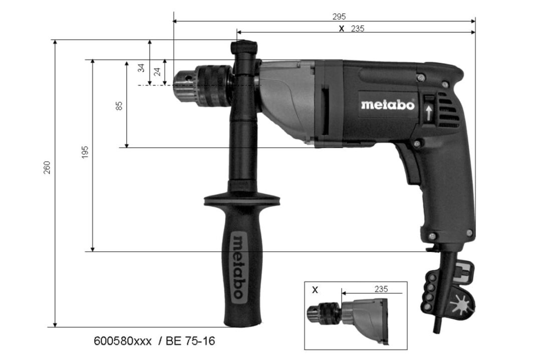 METABO BUŠILICA BE 75-16 - Slika 3