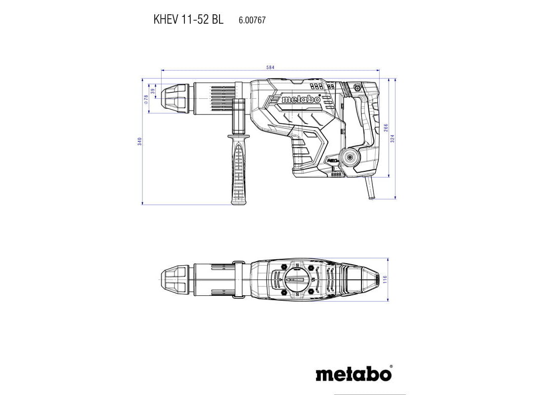 METABO CEKIC BUSECI KHEV 11 52 BL SDS max agropower 910902830 AgroPower Vrtni alati i strojevi