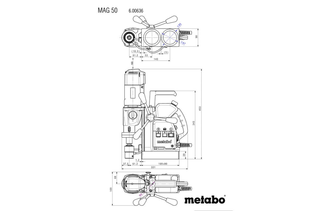 METABO GLODALICA ELEKTROMAGNETNA MAG 50 - Slika 4