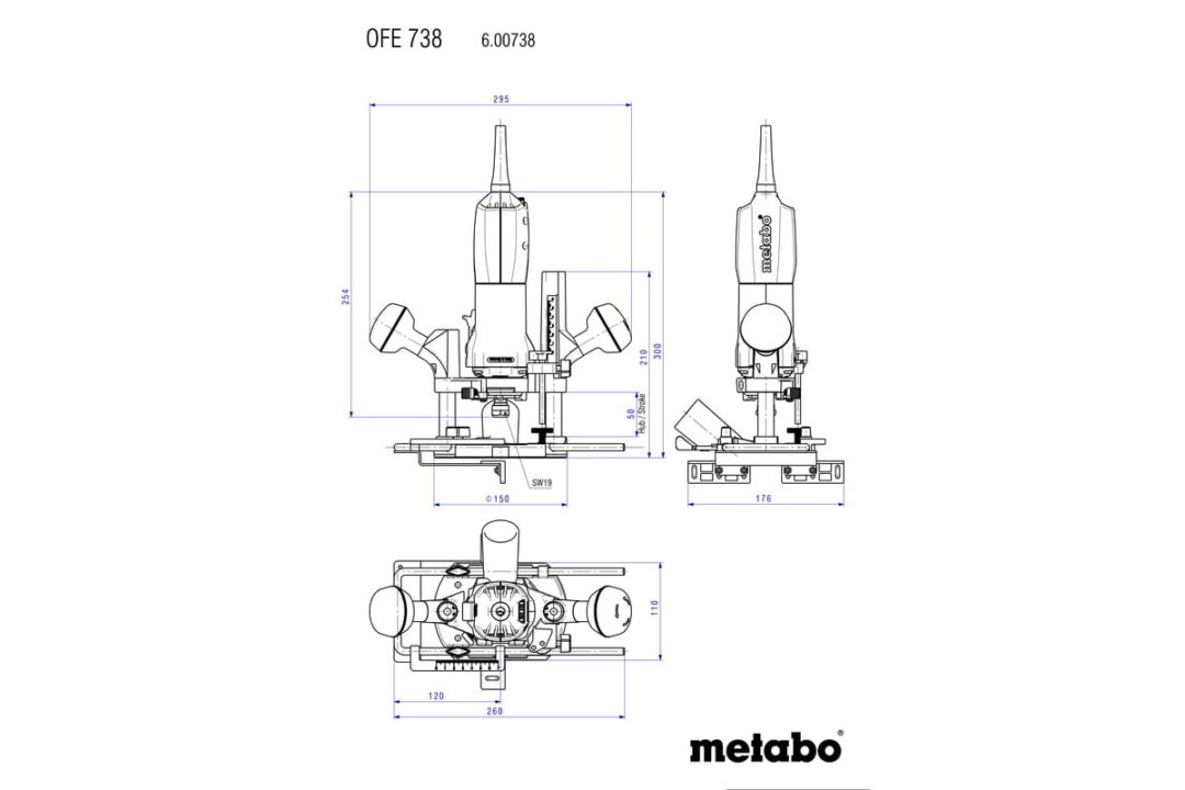 METABO GLODALICA GORNJA OFE 738 - Slika 3