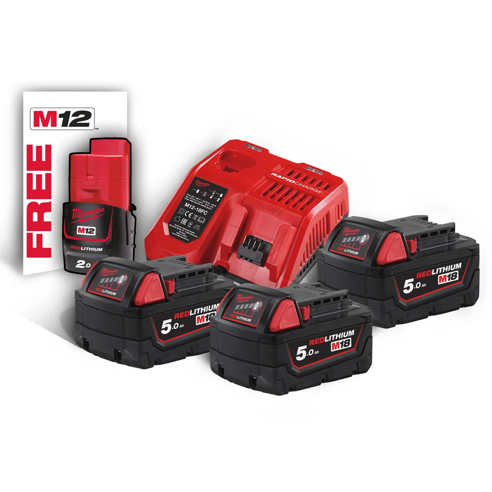 Milwaukee M18 NRG-503 set akumulatora sa punjačem