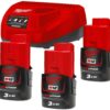 Milwaukee M12 NRG-303 AKU SET BATERIJA I PUNJAČ 3X 3,0AH