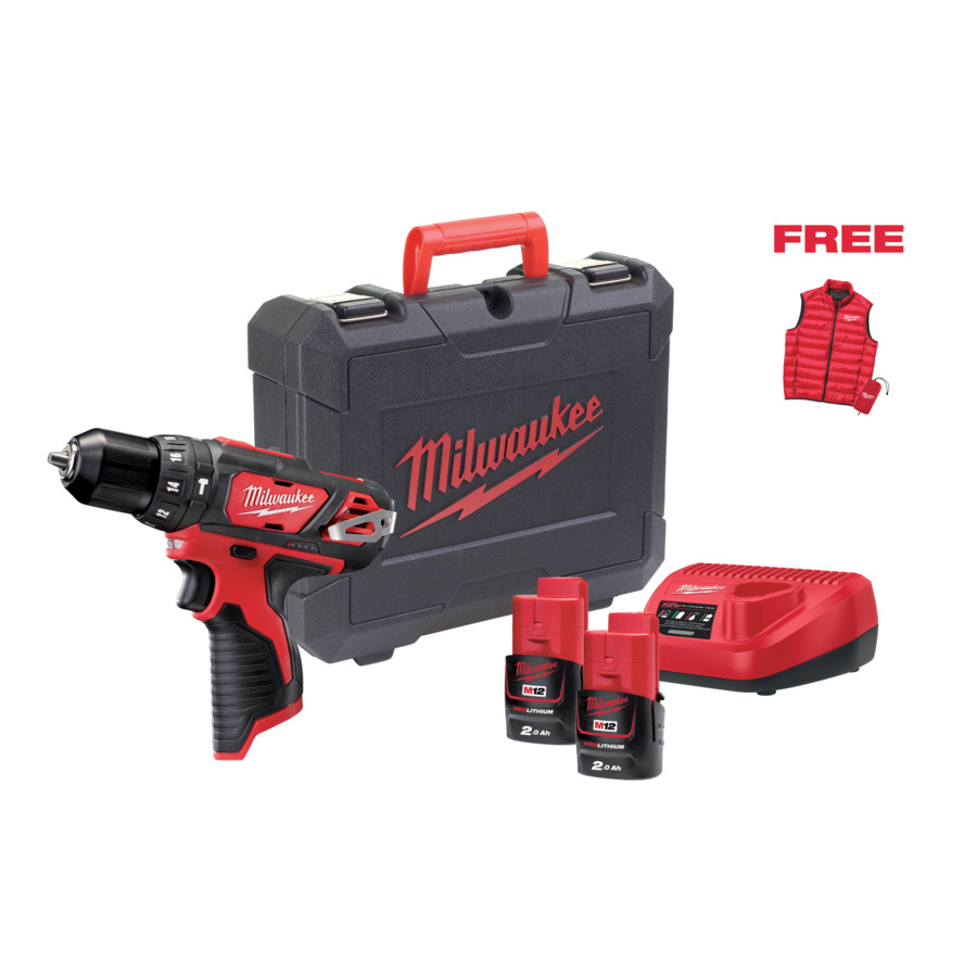 Milwaukee M12BPDMC-202C akumulatorska udarna bušilica