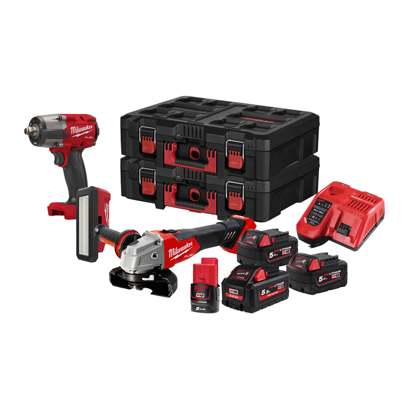 Milwaukee M18FPP3T2-554P akumulatorski komplet alata