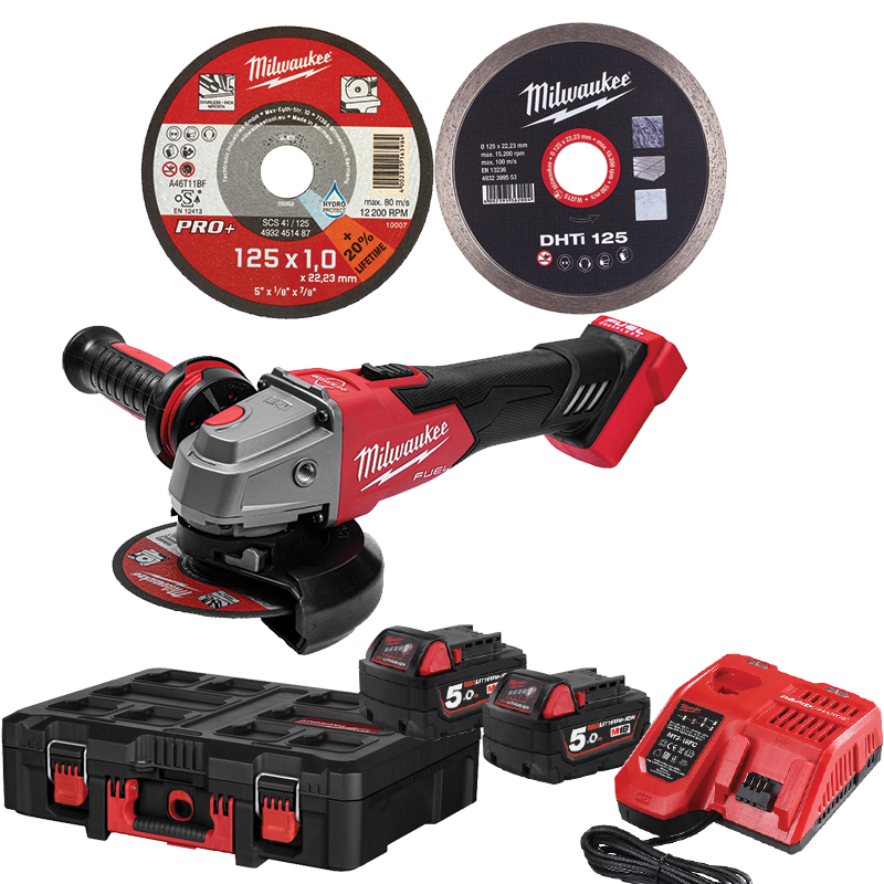Milwaukee M18FSAG125XB100P-502P akumulatorska kutna brusilica