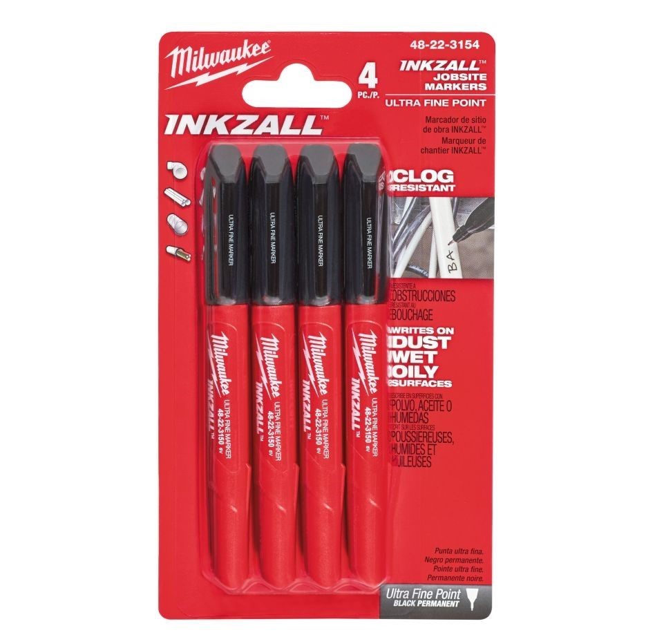 Milwaukee MARKER-CRNI TANKI 0,6MM 4KOM 48223154