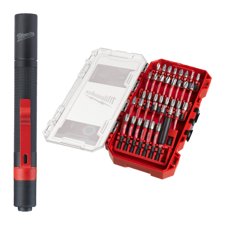 Milwaukee set bitova SHOCKWAVE 39kom + svijetiljka