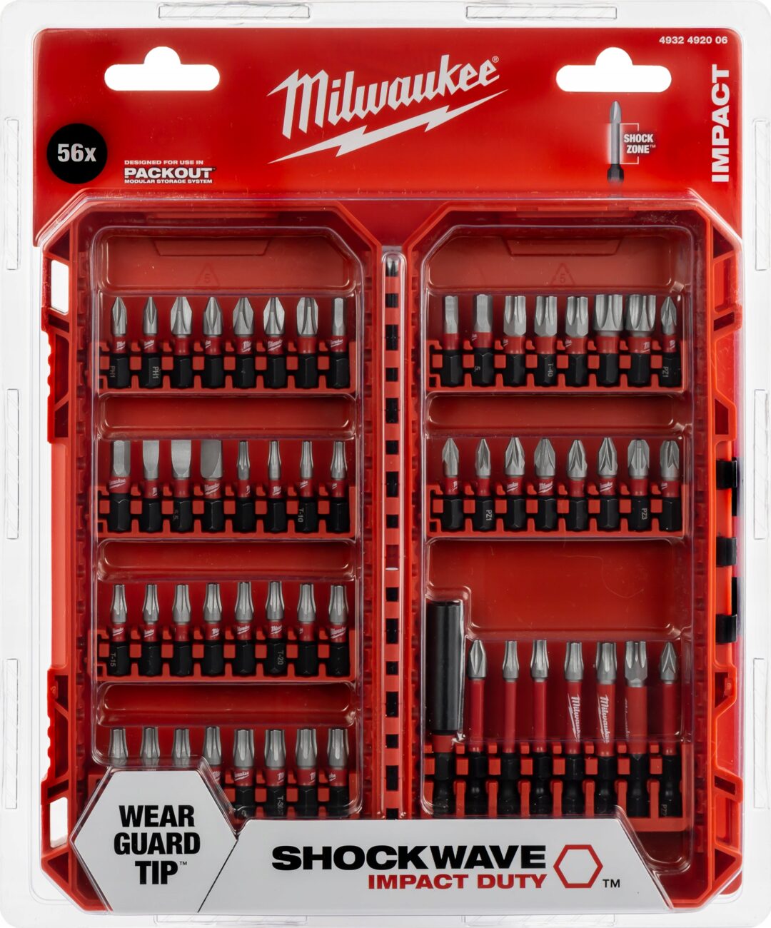 Milwaukee bit nastavci Shockwave 56kom